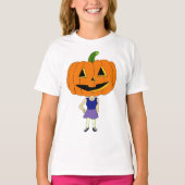 T-shirt citrouille chef chibi fille (Devant)