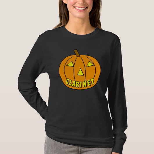 T-shirt Citrouille Clarinet Halloween (Devant)