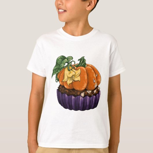 T-shirt Citrouille Cupcake (Devant)