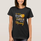 T-shirt Citrouille Cutest Dans Le Patch Appelez-Moi Maman  (Devant)