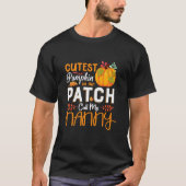 T-shirt Citrouille Cutest Dans Le Patch Appelez-Moi Nanny  (Devant)