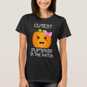 T-shirt Citrouille Cutest Dans Le Patch Drôle Halloween Me