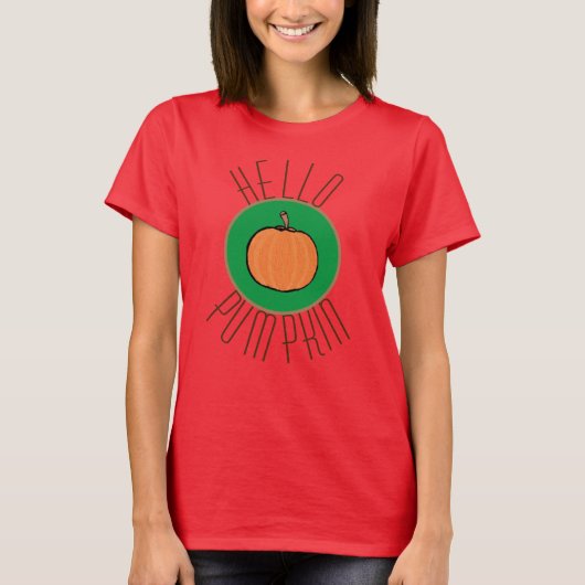 T-shirt citrouille dames (Devant)