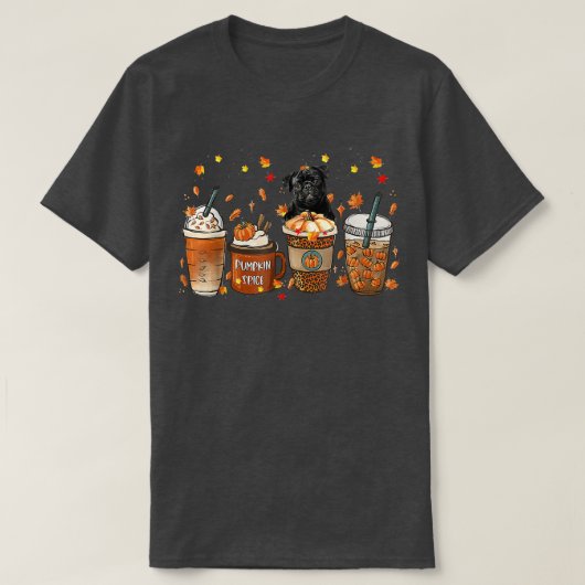 T-shirt Citrouille de café d'automne épice Latte Iced Carl (Design devant)
