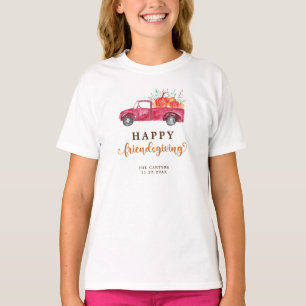 T-shirt Citrouille de camion rouge Friendsgiving Automne S