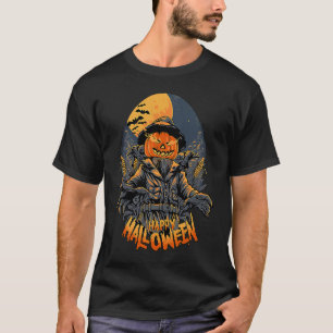 T-shirt Citrouille de champ de maïs détendu Face Scarecrow
