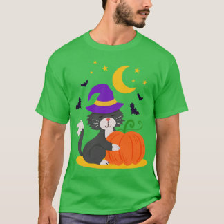 T-shirt Citrouille de chats d'Halloween