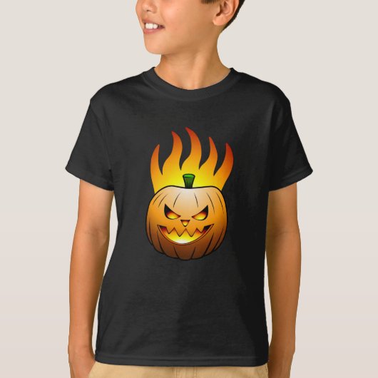 T-shirt Citrouille de Halloween Jack O'lantern (Devant)