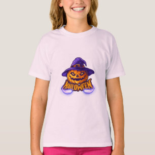 T-shirt Citrouille de Halloween pour fille
