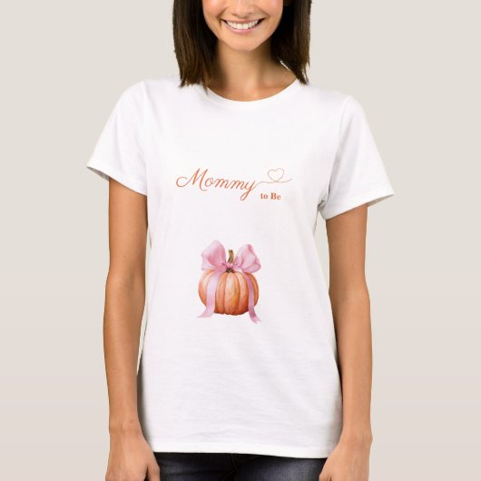 T-shirt Citrouille de la cou rose (Devant)