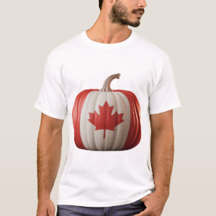 T-shirt Citrouille de la feuille d'érable du drapeau canad