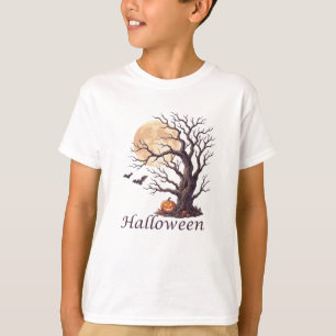 T-shirt Citrouille de l'arbre noueux d'Halloween effrayant