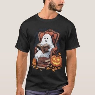 T-shirt Citrouille de lecture du livre fantôme Enseignants
