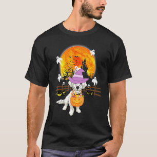 T-shirt Citrouille de l'Halloween pour chien de caniche