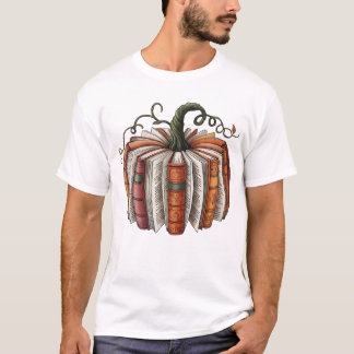 T-shirt Citrouille de livre d'automne, lecture automnale c