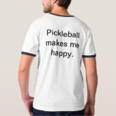 T-shirt Citrouille de Pickleball Heureuse (Dos entier)