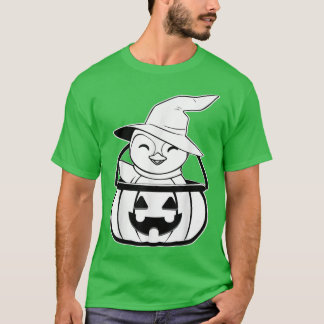 T-shirt Citrouille de pingouin Lazy Halloween Costume anim