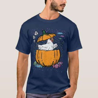 T-shirt Citrouille de poulet Halloween Costume de ferme An