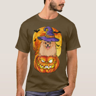 T-shirt Citrouille de sorcière de Poméranie Halloween Amou