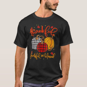 T-shirt Citrouille de Thanksgiving Reconnaissant Grateful