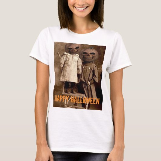 T-shirt Citrouille déplaisant Head Kids Halloween (Devant)