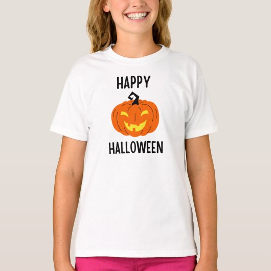 T-shirt Citrouille d'Halloween (Devant)