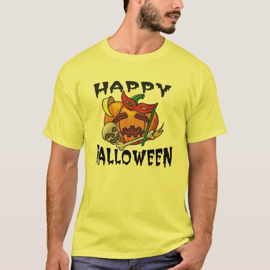 T-shirt Citrouille d'Halloween (Devant)