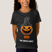 T-Shirt Citrouille d'Halloween "BOO !" - Nom personnalisé (Devant)