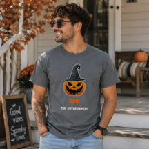 Citrouille d'Halloween “BOO!” – Nom personnalisé