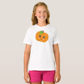 T-shirt Citrouille D'Halloween, Citrouille Souriant, Trick (Devant entier)