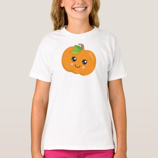 T-shirt Citrouille D'Halloween, Citrouille Souriant, Trick (Devant)