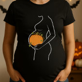 T-shirt Citrouille d'Halloween de maternité dans le ventre