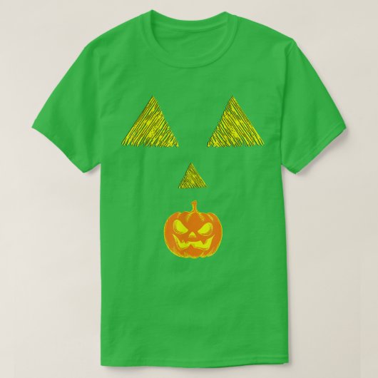T-shirt Citrouille d'Halloween Gourd Jack-o'-lantern face (Design devant)