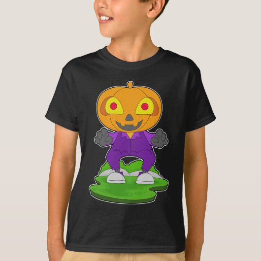 T-shirt Citrouille d'Halloween Jack O Lantern (Devant)