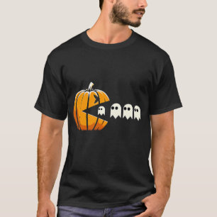 T-shirt citrouille d'Halloween mignon Manger Fantôme, Game