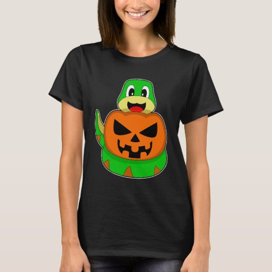 T-shirt Citrouille d'Halloween serpent (Devant)