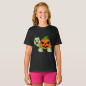 T-shirt Citrouille d'Halloween tortue (Devant entier)