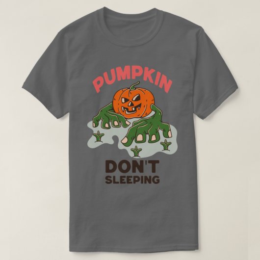 T-SHIRT CITROUILLE DORMIR (Design devant)