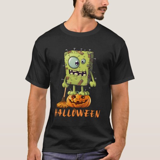 T-shirt Citrouille drôle (Devant)