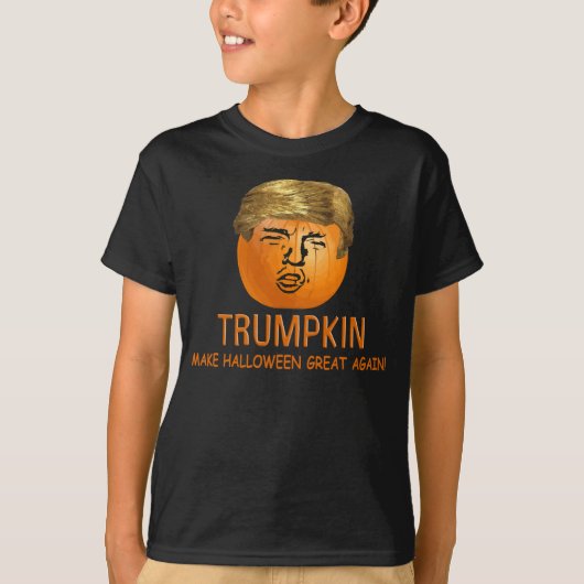 T-shirt Citrouille drôle de Halloween Trumpkin d'atout (Devant)