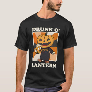 T-shirt Citrouille Drunk O' Lantern Boivers de bière Hallo