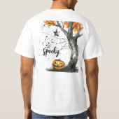T-shirt Citrouille éffrayant Patch double face Halloween T (Dos)