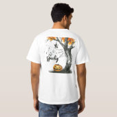 T-shirt Citrouille éffrayant Patch double face Halloween T (Dos entier)