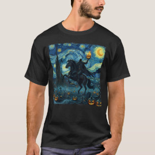 T-shirt Citrouille effrayante Cavalier sans tête Halloween