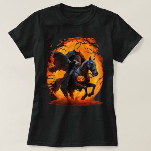 T-shirt Citrouille effrayante Halloween Cavalier sans tête