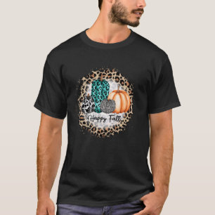 T-shirt Citrouille en cuir de vache léopard automne Action