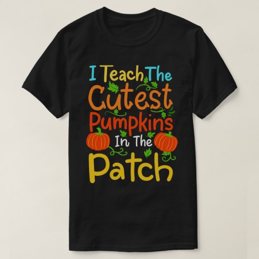 T-shirt Citrouille enseignant d'Halloween (Design devant)