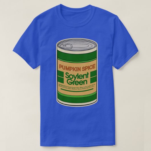 T-shirt Citrouille épice soyeux vert (Design devant)