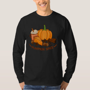 T-shirt Citrouille épice tarte latte cannelle automne Merc