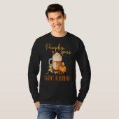 T-shirt Citrouille Épice & Vin Dégustation mignonne automn (Devant entier)